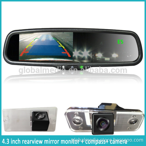 4.3 inch display screen rearview mirror monitor with Auto dimming and reverse camera display